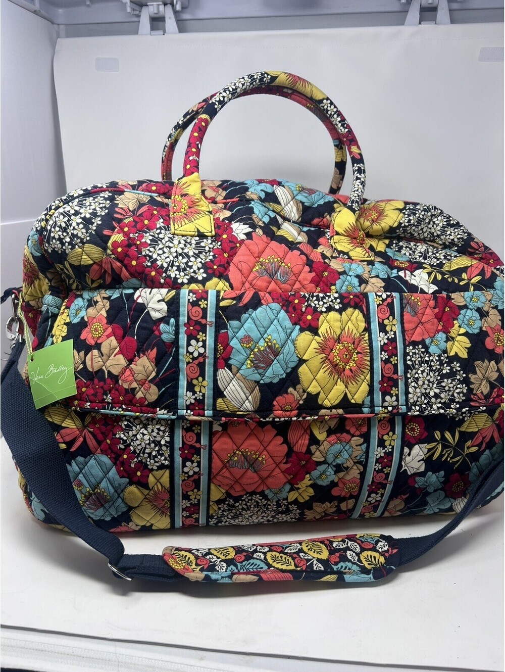 Vera Bradley Grand Traveler Happy Snails Weekender Bag NWT Retired Floral
